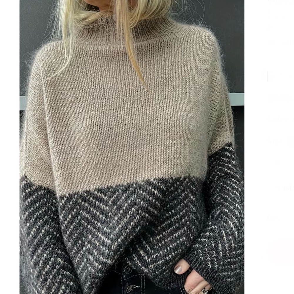 Cozy Two-Tone Sweater